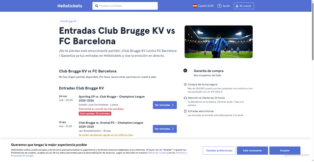 Security scan screenshot of https://www.hellotickets.es/entradas-club-brugge-kv-vs-fc-barcelona/m-5925