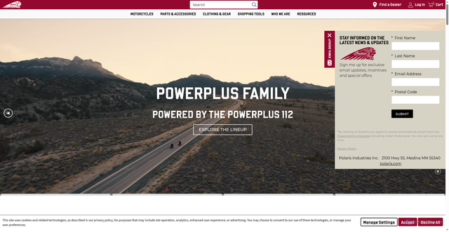 Security scan screenshot of https://www.indianmotorcycle.com/en-us/