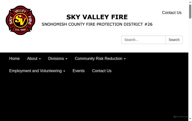 Security scan screenshot of https://www.snofire26wa.gov/