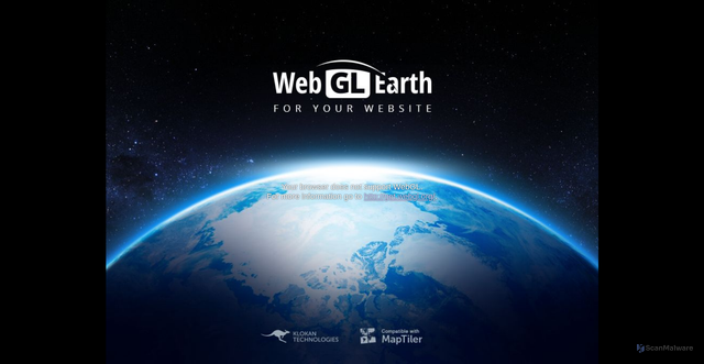 Security scan screenshot of https://www.webglearth.com/