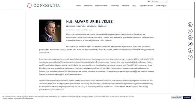 Security scan screenshot of https://www.concordia.net/community/president-alvaro-uribe-velez/