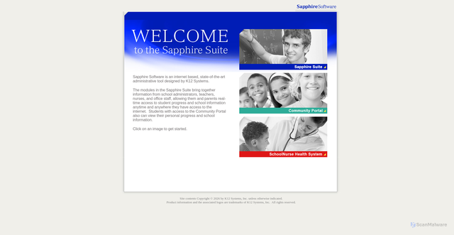 Security scan screenshot of https://crawford-sapphire.k12system.com