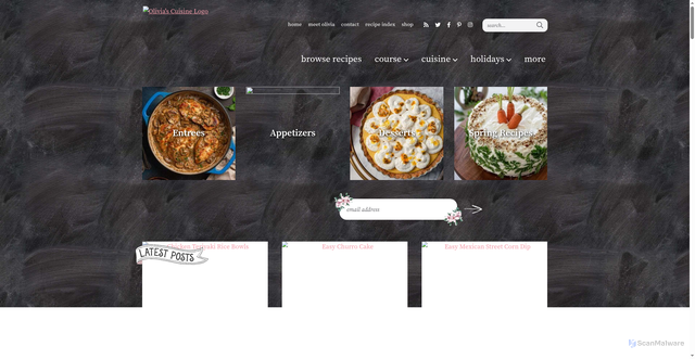 Security scan screenshot of https://oliviascuisine.com