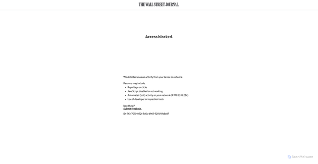 Security scan screenshot of https://quotes.wsj.com/index/US/DJI?gaa_at=eafs&gaa_n=AWEtsqch9peWtJKFCL87OwCtKB1YXs5tHqQfZRZjCQIZdzSNftvU4c5eymQB&gaa_ts=694ebb66&gaa_sig=3Jm8IV0pucxXosht_D17d480QqD5EX4PeDgVSl0-OAkKv62uPsn3KDCMdVie3sU34oA1ZlZcGm08n4t-u5a3Ww%3D%3D