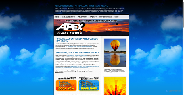 Security scan screenshot of https://www.abqballoonrides.com/