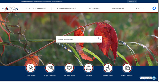 Security scan screenshot of https://cityofmadisonsd.gov/