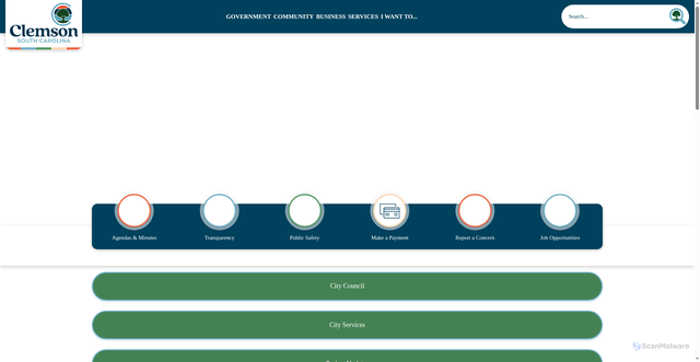 Security scan screenshot of https://www.clemsoncity.org/
