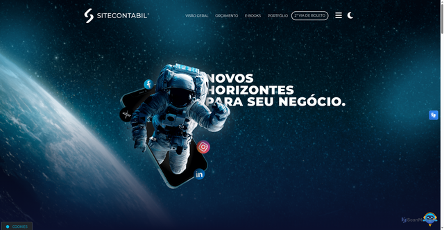 Security scan screenshot of https://sitecontabil.com.br