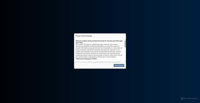 Security scan screenshot of https://alerts8.athoc.com