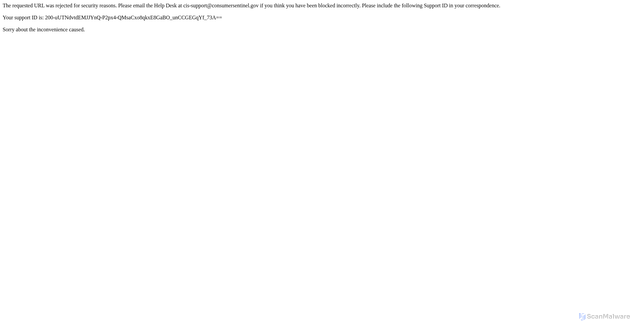 Security scan screenshot of https://www.identitytheft.gov/