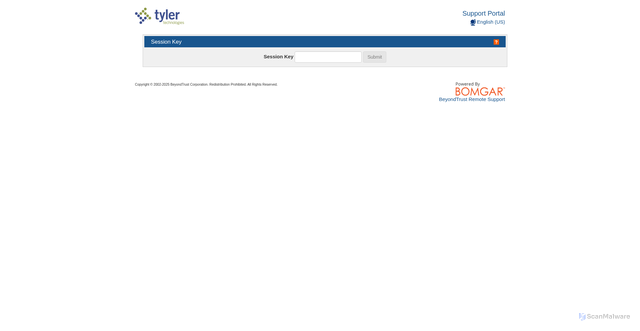 Security scan screenshot of https://lgdsupport.tylertech.com