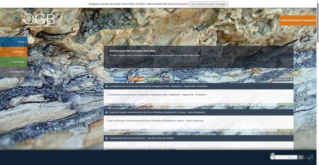 Security scan screenshot of https://www.geologibasilicata.it/