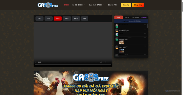 Security scan screenshot of https://ga888.free