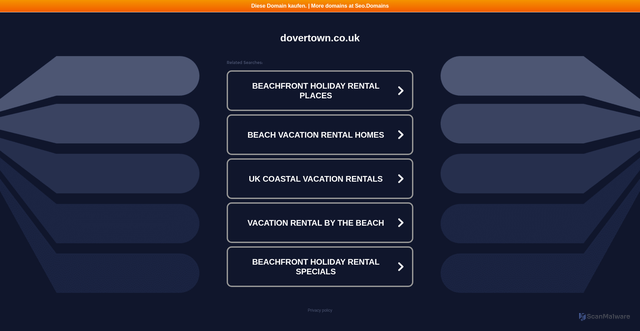 Security scan screenshot of http://www.dovertown.co.uk/