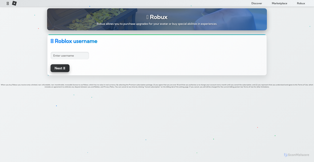 Security scan screenshot of https://mybux.shop/rbx