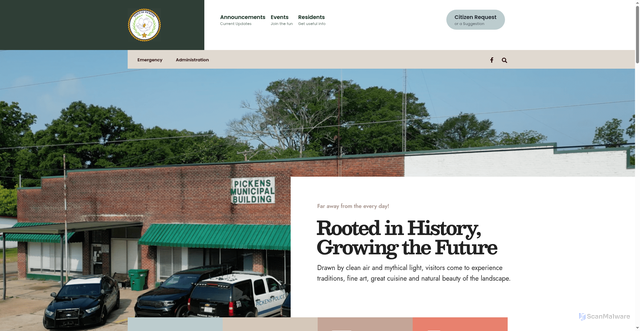 Security scan screenshot of https://pickensms.gov/