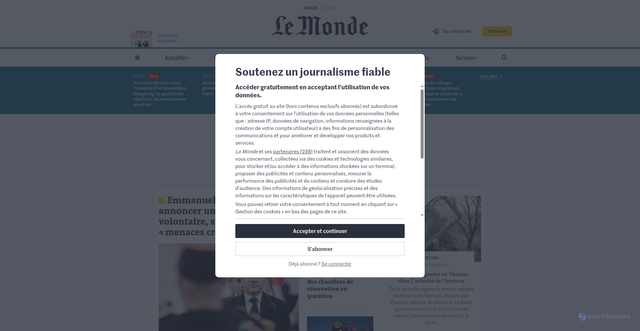 Security scan screenshot of https://maranger.pickups-transit-fr.com/