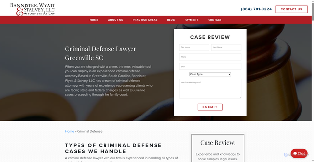 Security scan screenshot of https://bannisterandwyatt.com/criminal-defense-lawyer/