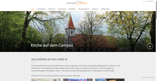Security scan screenshot of https://unibw.de