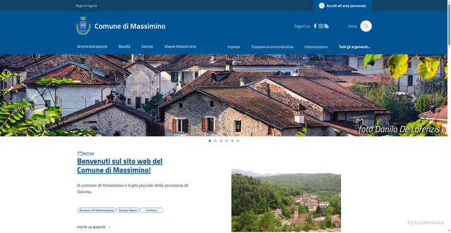 Security scan screenshot of https://www.comune.massimino.sv.it/