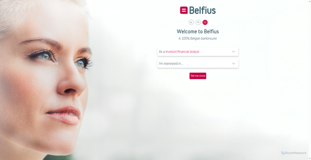 Security scan screenshot of https://belfius.be