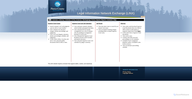 Security scan screenshot of https://linxonline.co.pierce.wa.us