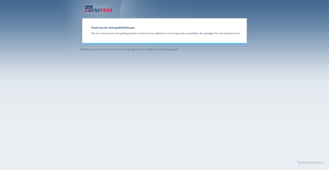 Security scan screenshot of https://www.benefeds.gov/