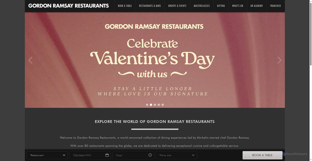 Security scan screenshot of https://www.gordonramsayrestaurants.com