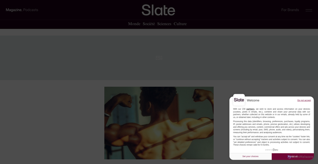 Security scan screenshot of https://www.slate.fr/