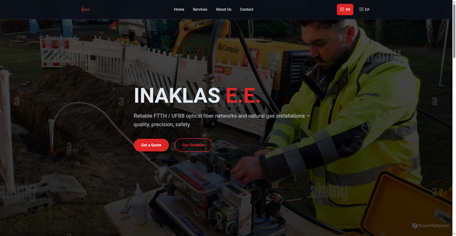 Security scan screenshot of https://inaklas.com/en.html