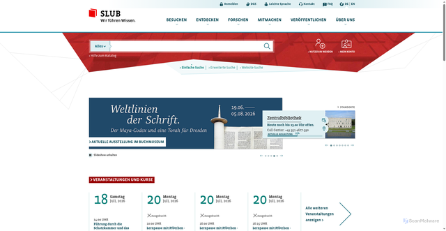 Security scan screenshot of https://katalog.slub-dresden.de