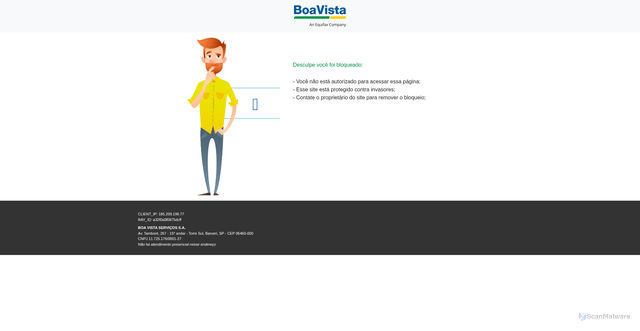 Security scan screenshot of https://boavistaservicos.com.br