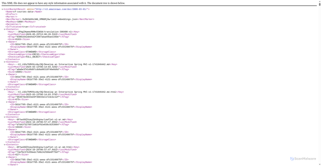 Security scan screenshot of https://cf-courses-data.s3.us.cloud-object-storage.appdomain.cloud