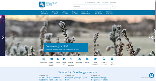 Security scan screenshot of https://www.orkelljunga.se/
