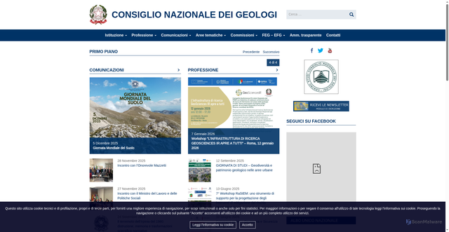 Security scan screenshot of https://www.cngeologi.it/