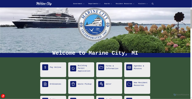 Security scan screenshot of https://marinecity.gov/