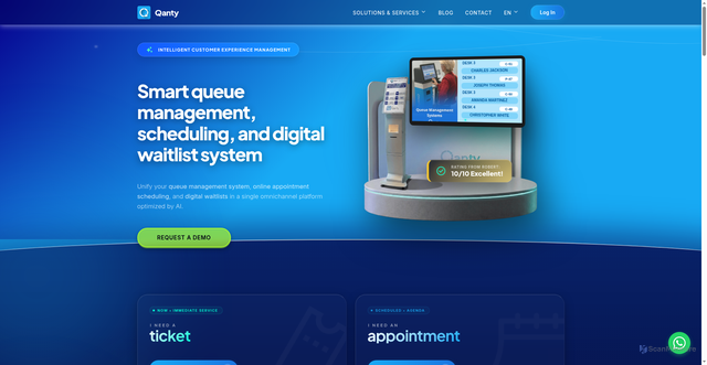 Security scan screenshot of https://qanty.com