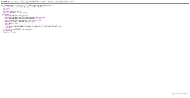 Security scan screenshot of https://prod.pa.cdn.uis.awsstatic.com/