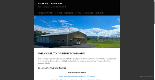 Security scan screenshot of https://www.greenetwpclintonpa.gov/