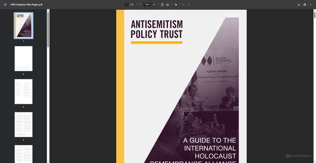 Security scan screenshot of https://antisemitism.org.uk/wp-content/uploads/2020/06/IHRA-Explainer-Web-Pages.pdf