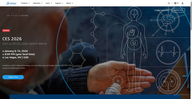 Security scan screenshot of https://events.3ds.com/consumer-electronics-show-2026