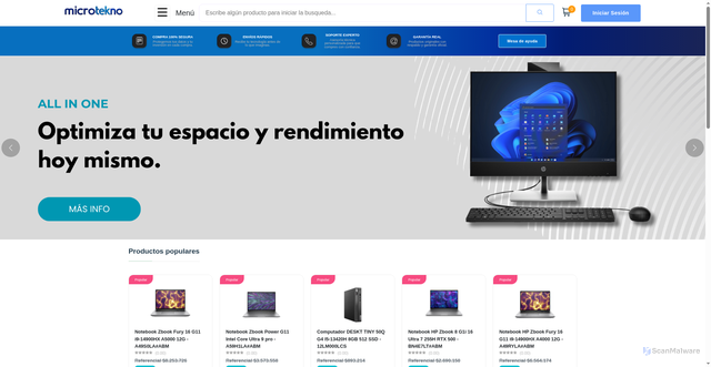 Security scan screenshot of https://microtekno.cl/