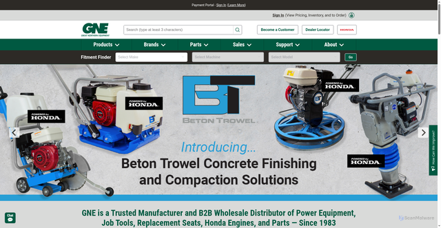 Security scan screenshot of https://www.gnedi.com