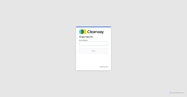 Security scan screenshot of https://clearway.login.duosecurity.com
