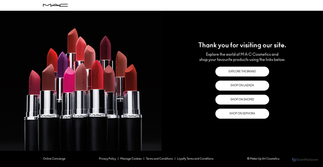 Security scan screenshot of https://www.maccosmetics.com.my/?srsltid=AfmBOoqG7W9mw2yJnxrTf2A1v1Cou29zxgR-cgyS4EqTPnOo9leX3I9E