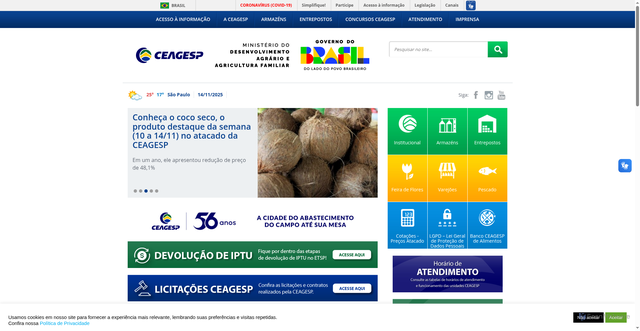 Security scan screenshot of https://ceagesp.gov.br/