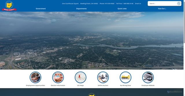 Security scan screenshot of https://woodcountyohio.gov/