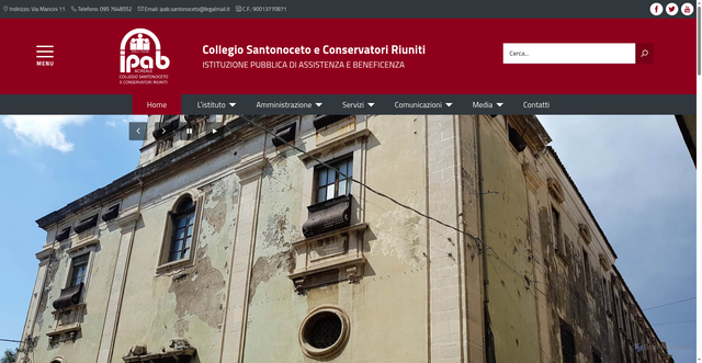 Security scan screenshot of https://www.santonocetoacireale.it/