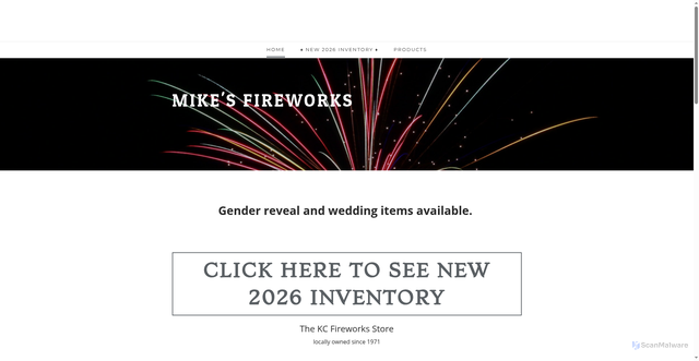 Security scan screenshot of https://www.mikesfireworks.com/