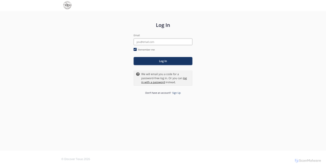 Security scan screenshot of https://course.discovertexasonline.com/sign_in?origin_path=/courses/2793431/lectures/61573641